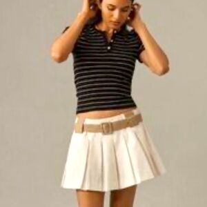 Maeve Anthropologie pleated Tennis Skirt with built in shorties NWOT